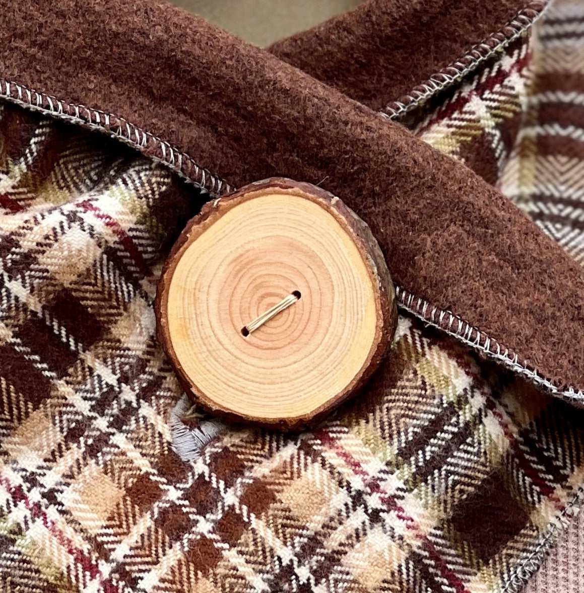 Neutral Plaid Neckwarmer