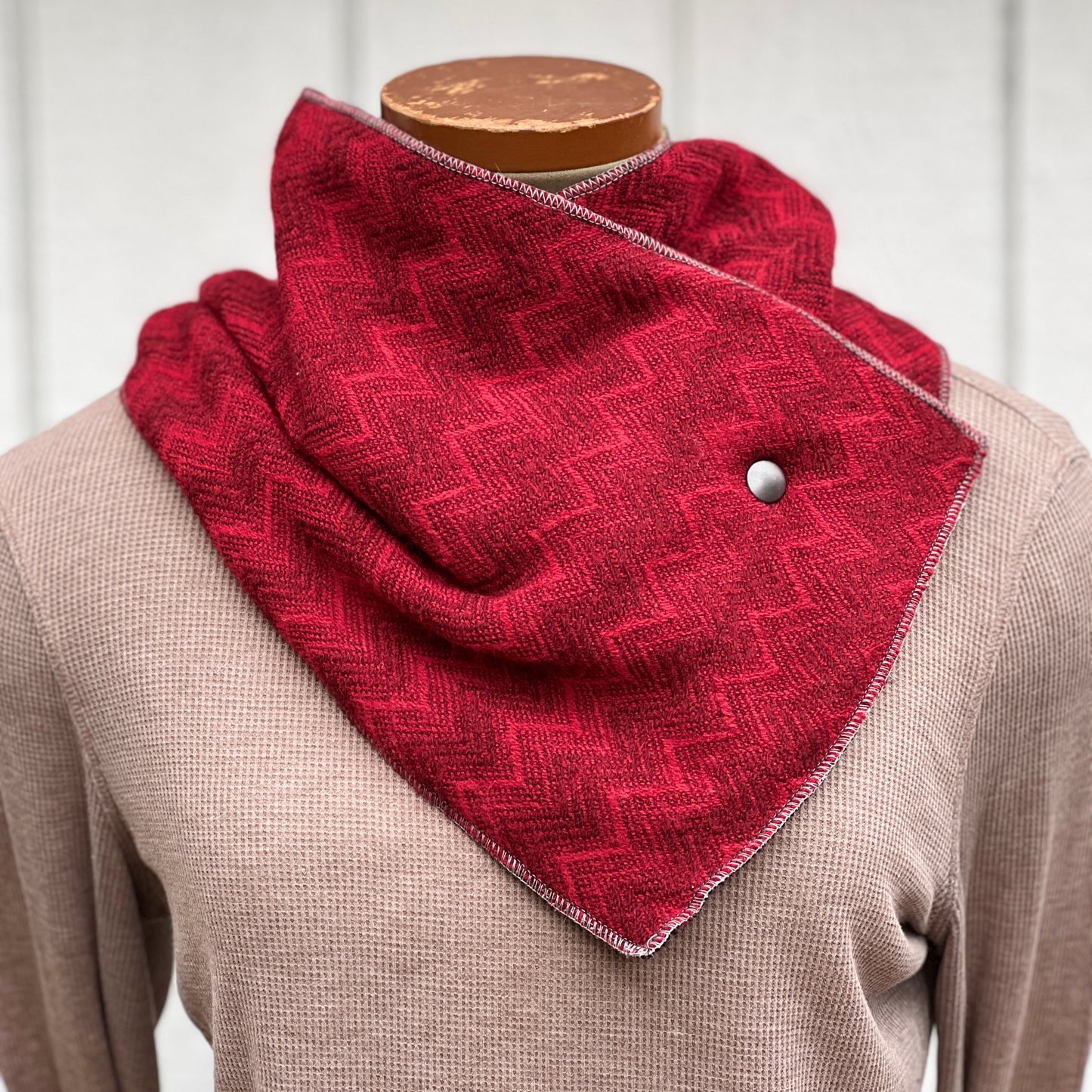 Red Chevron Neckwarmer