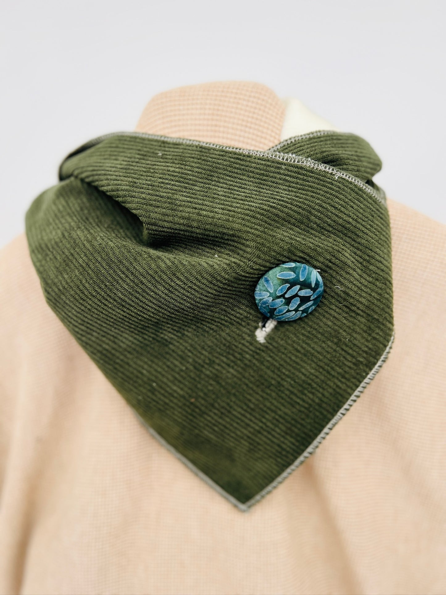 Moss Corduroy Neckwarmer