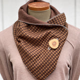 Brown and Tan Check Neckwarmer